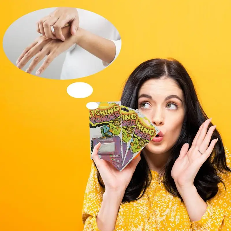 10 قطع من عبوات مسحوق الحكة للحكة، دعامة خدعة الهالوين، مسحوق الحكة، مستلزمات حفلات الهالوين #4