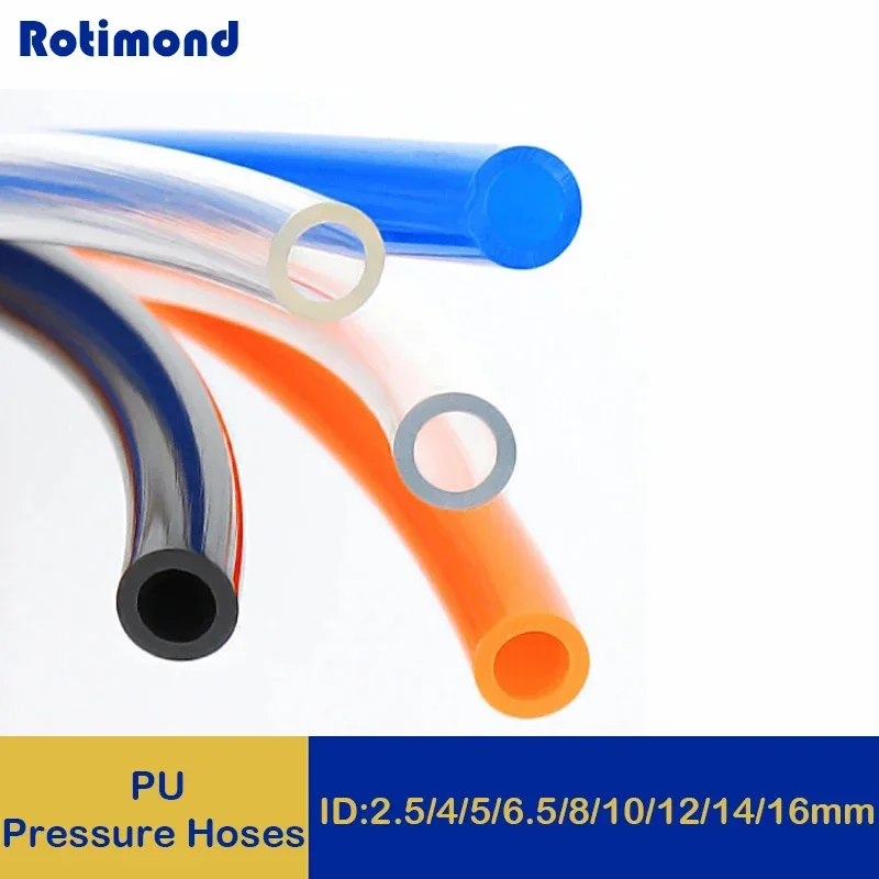 

4/6/8/10mm Air Hose Pneumatic Tube Pipe PU Hoses 12mm 14mm For Compressor Polyurethane Tubing 8x5mm 6x4 12x8 2/5/10 Meter