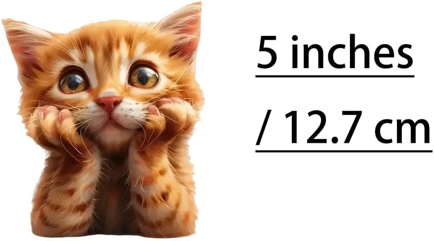 1 قطعة ملصق ممتص الصدمات للسيارة المضحك على شكل قطة التفكير ، ملصق فينيل 6 بوصة ، مقاوم للماء ، قطع قوالب للسيارات والنوافذ وأجهزة الكمبيوتر المحمولة #3