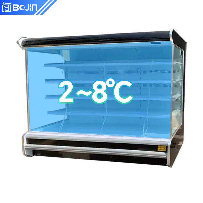 

Air Curtain Cabinet for Supermarket & Convenience Store, Display Cooler for Fresh Fruit, Vegetables, Meat, Beverages and Milk