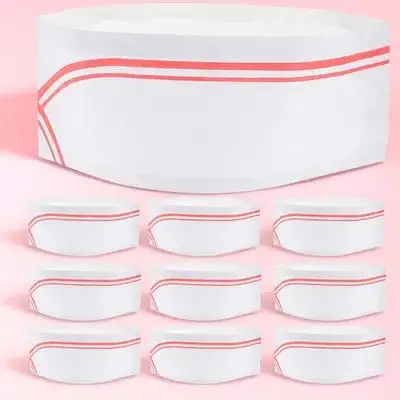 40 Chapéus de Papel Descartáveis Leves Tamanho Único para a Maioria dos Adultos – Toucas de Cozinha para Catering, Padeiros e Chefs