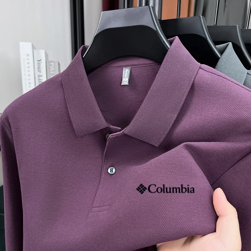 100% Reine Baumwolle Hochwertiges Frühlings- und Herbst-Herren-Langarm-Poloshirt, Bequemes Casual-Shirt mit Exquisiter Marken-Stickerei – Detail 27