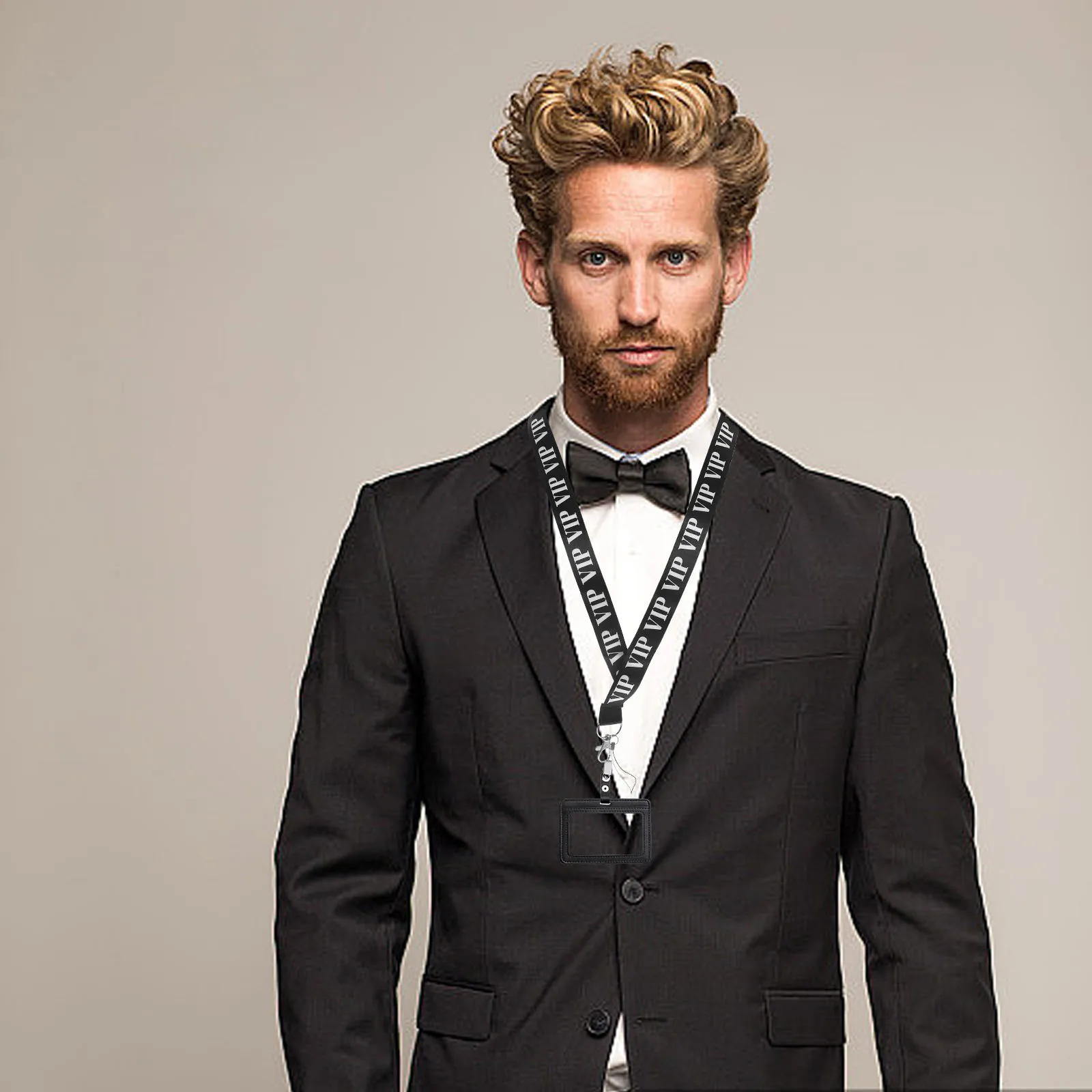 

2Pcs Id Badge Lanyards Lightweight Polyester Neck Strap Clips Office Name Tag Holder Convenient Hanging Rope Lanyards