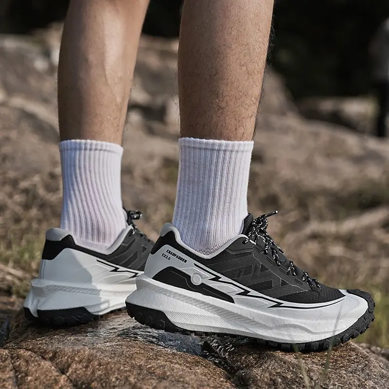Mens Outdoor Hiking Shoes Lightweight Breathable Climbing Running Shoes Off-road Cushioned Sneakers Walking Boots