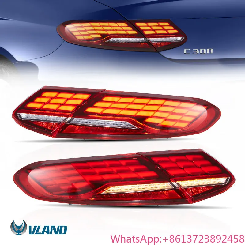 

Светодиодные задние фонари производителя VLAND для Mercedes-Benz C-Class C205 Coupe 2015-2021 и A205 Cabriolet/Convertible 2016-2021 4thGen