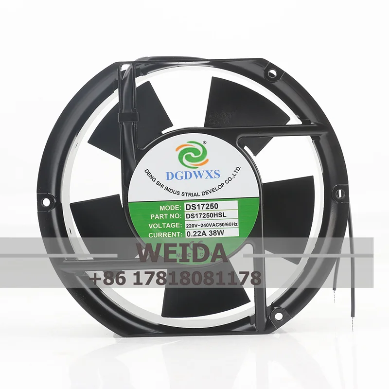 

Original DGDWXS AC220V-240V 0.22A 38W DC EC 172X150X51MM 17CM 17251 Double Ball Bearing Cabinet DS17250 / DS17250HSL Cooling Fan