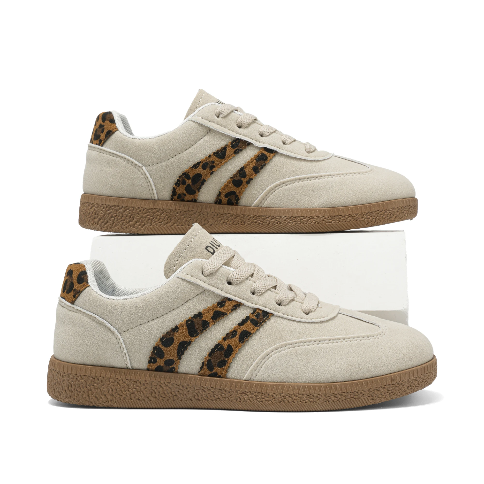 2026 Sommer Leopardenmuster Gestreifte Damenschuhe, Größen 35-44, Modische Paar-Sneaker mit dicker Sohle, Trendige Damen-Laufschuhe für Studenten, Outdoor-Sport und Freizeit – Detail 11