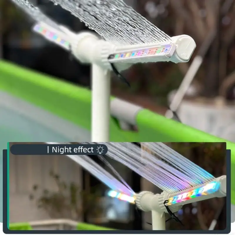 Swimming Pool Fountains Sprayer Colorful LED Light Pool Waterfall Fountains KXRE