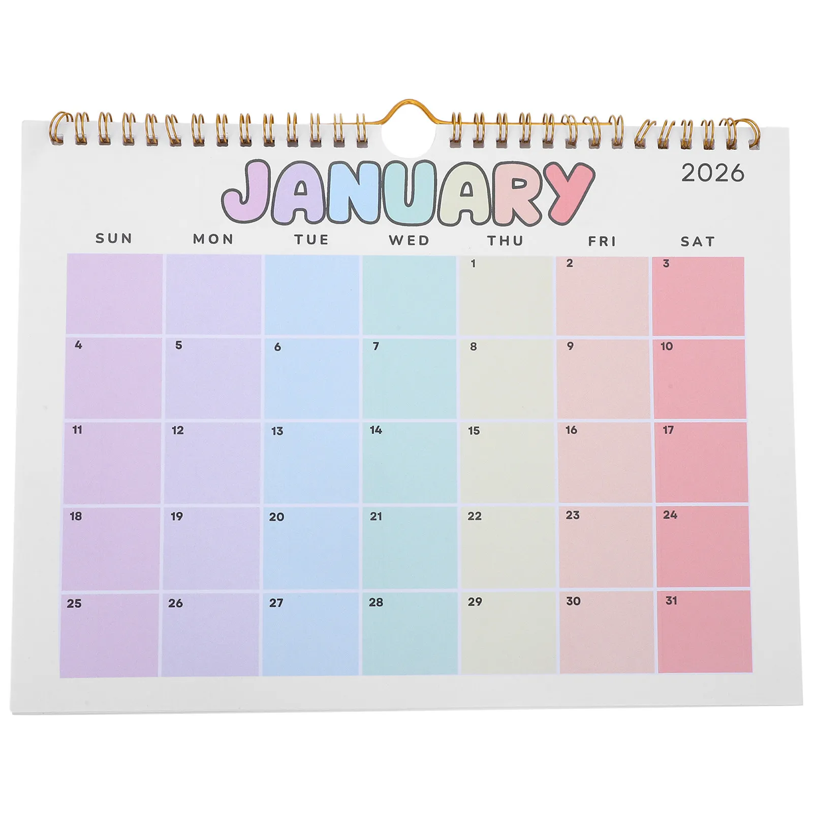 

Yearly Wall Calendar 2026 Hanging Planner 11x8.25 Wirebound Paper Calendar Family Planning Business Scheduling School