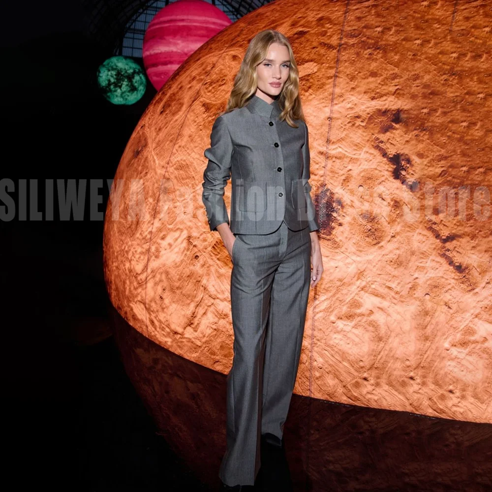 Luxury Single Breasted Female Suit High Quality Boutique Chic Outfits Smart Casual 2 Pieces Jacket Pants Trajes De Mujer Elegant