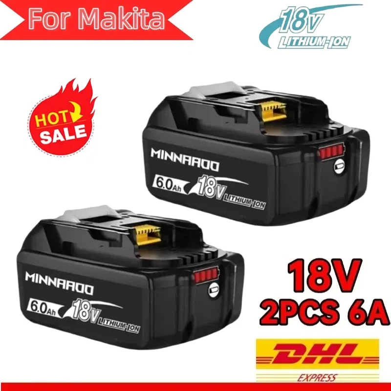 

New For Makita 18V 6.0Ah Rechargeable Battery For Makita BL1830 BL1830B BL1840 BL1840B BL1850 BL1850B Power Tools Battery