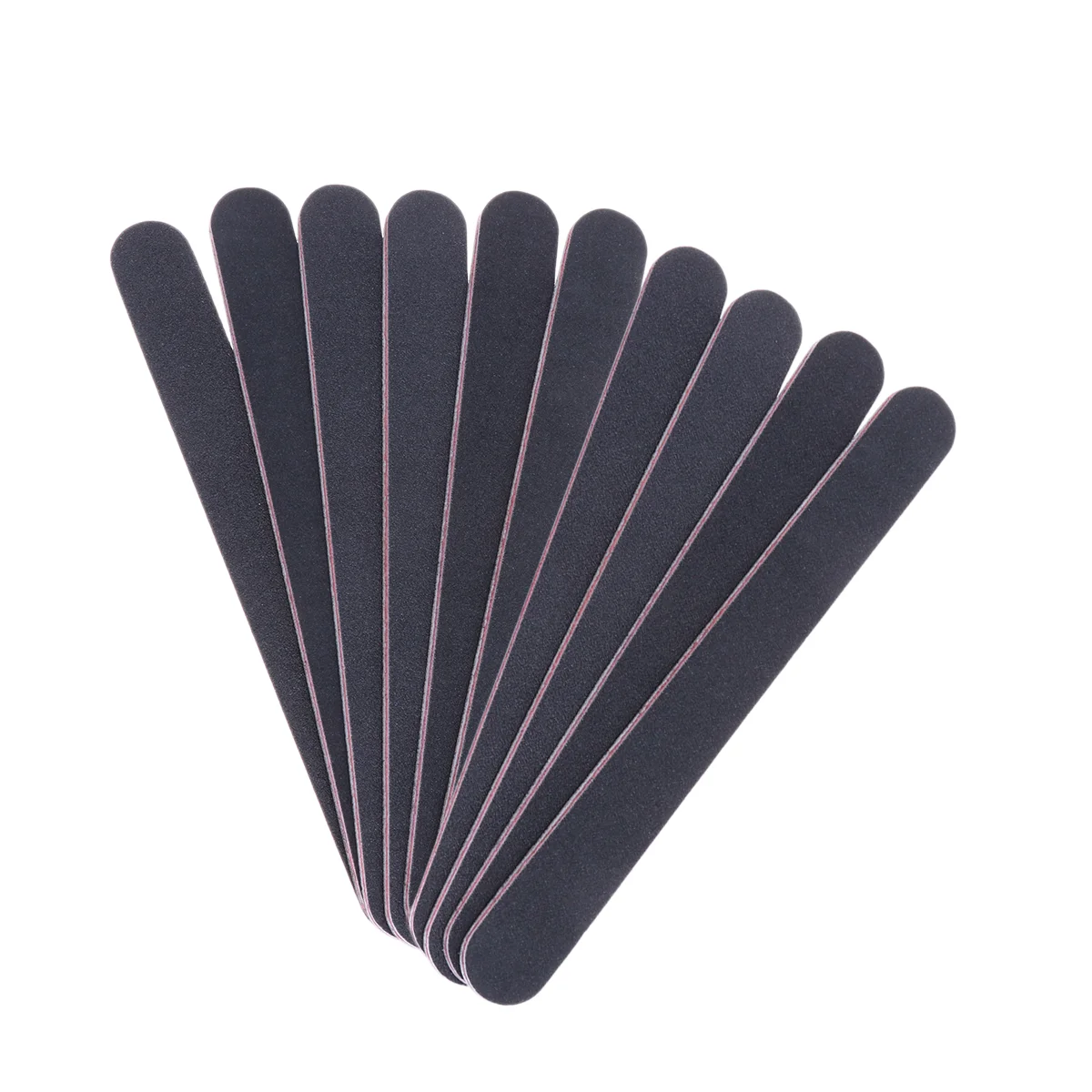 10PCS/Set Manicure Tool Double Sided Black Sand EVA Source Material Nail File(Black)