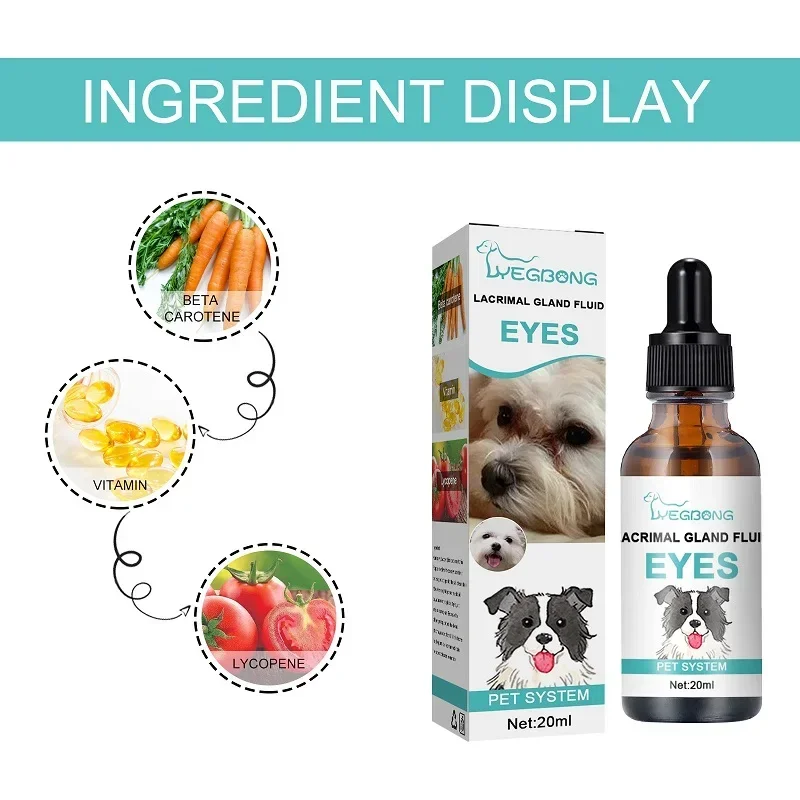 Tear Stain Remover for Dogs Wash Pet Eyedroppings Eye Gum Cleaner Bactericidal Kitten Supplies Care Dirt Cleaner Eye Eliminate