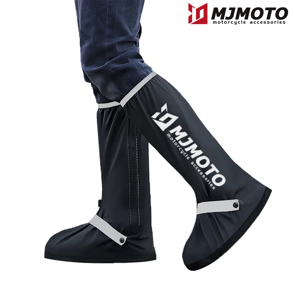 

Motorcycle High Tube Rain Boots Waterproof Reflective Non-Slip Footwear Motorbike Cycling Bike Reusable Protection Accessories