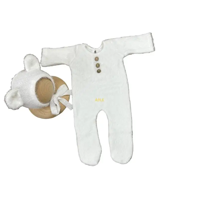 

Baby Photography Props Newborns Boy Girl Photo Clothes Costume Bear Theme Romper & Hat Clothing Outfit for Infant