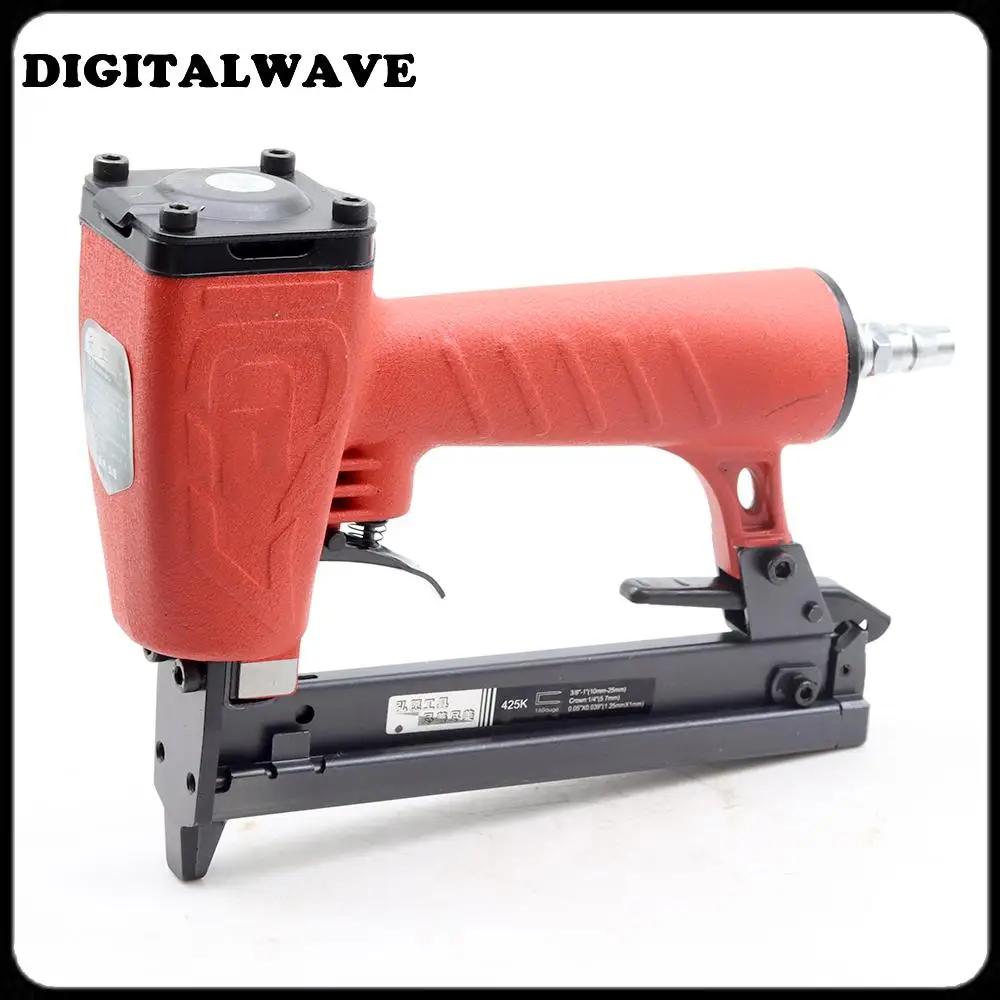 425K Air Nailer Stapler Gun Pneumatic U Type Gun for Rattan Alumium Metal Pole Furniture Staples