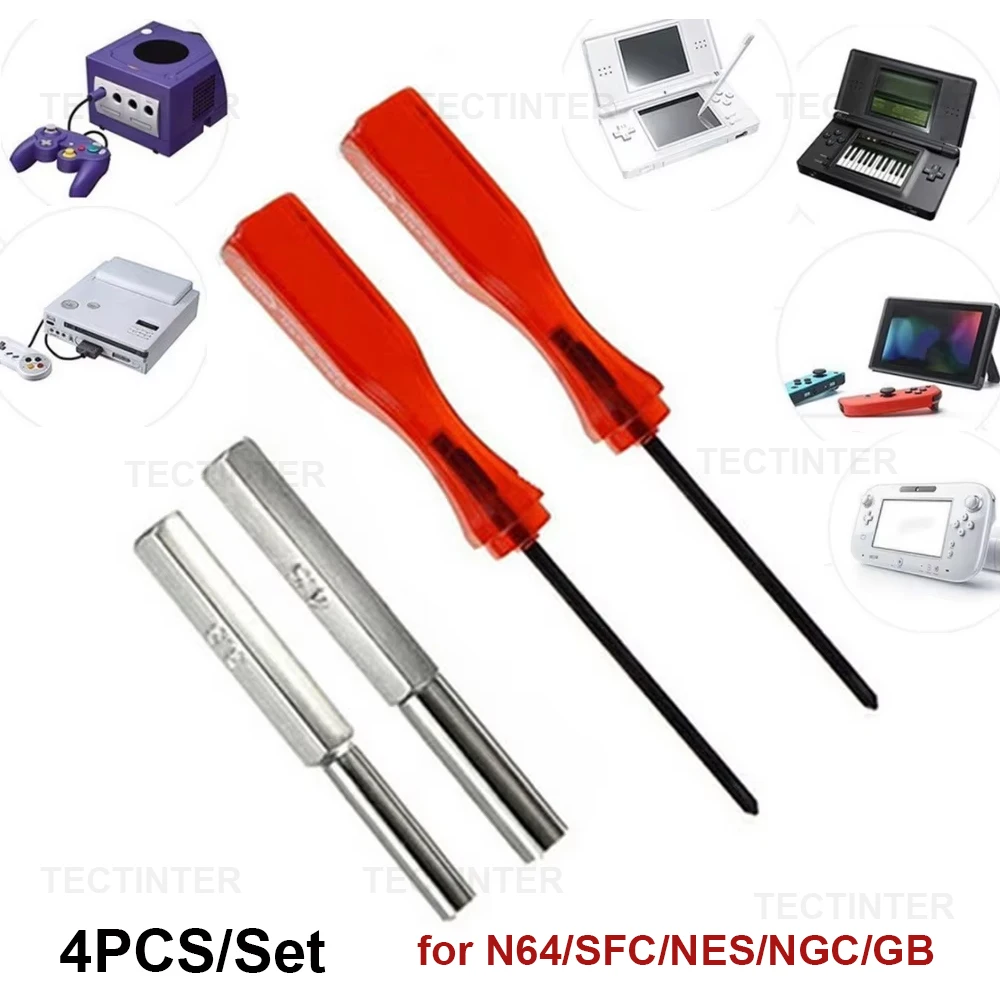 Security Screwdriver Bit Set Gaming Accessories 3.8/4.5mm/Y Screwdriver Tool Open Cartridges for GameBoy/N64/GB/NES/NGC/SNES