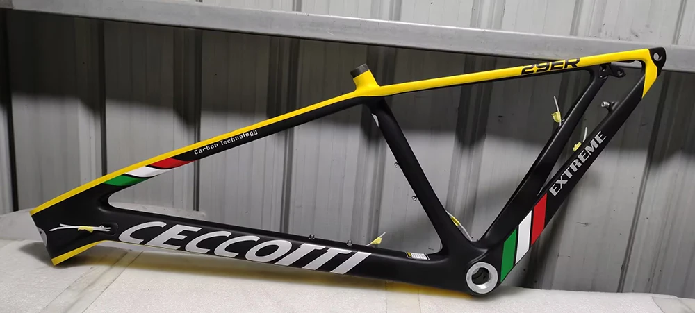 CECCOTTI-Mountain Bicycle Carbon Frame, 29er MTB Frame, High Quality, Factory Price Bike Frameset