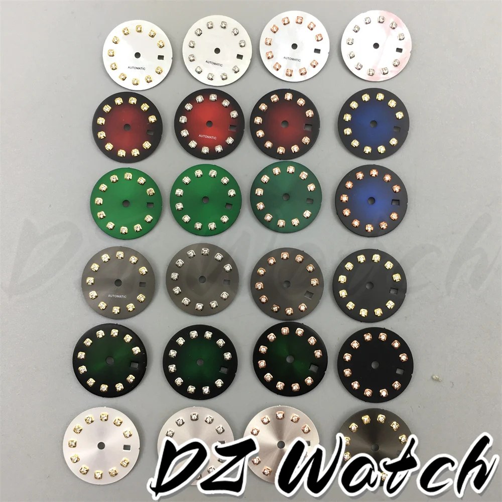 20.5mm Multicolor Sunburst/Gradient Watch Dial  Diamond Markers Date Window Fit NH05 Automatic Movement for Women Wristwatch