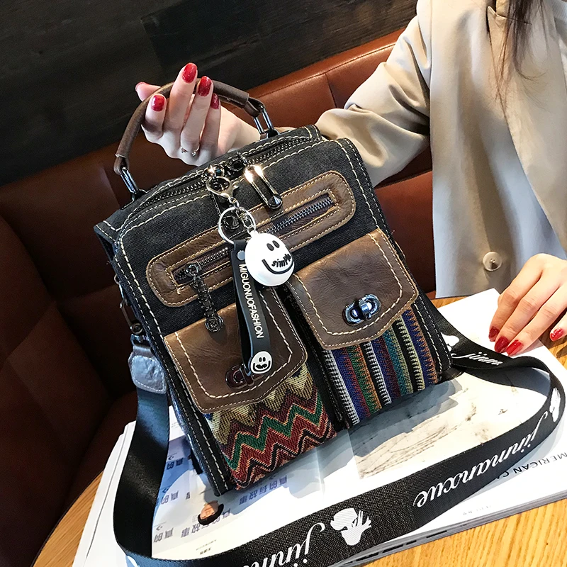 retro-denim-color-block-leather-shoulder-bag-2026-new-style-tri-use-crossbody-bag-matching-leather-single-shoulder-bag