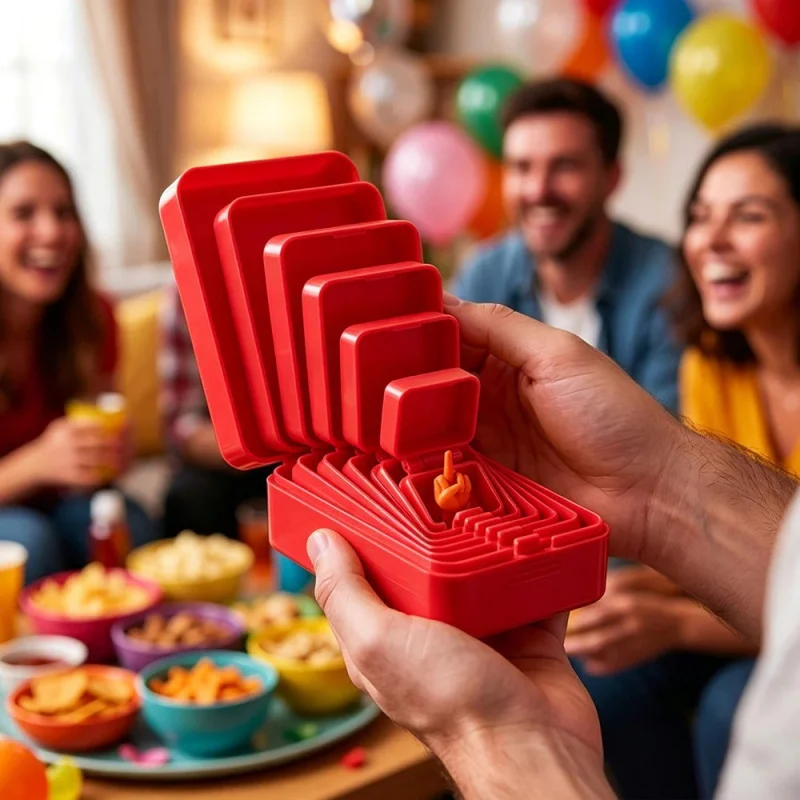 Multi-Layer Nesting Surprise Gift Box,Box Inside a Box Gift Prank 3D Printed Boxes Inside Boxes,Middle Finger ,Birthday,Christma