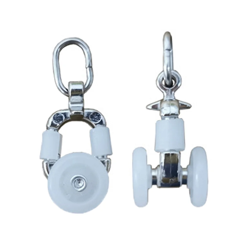 20 Pcs Curtain Track Pulley Wheel for Roller Silent Gliders Twin Wheeled Carriers Slide Rail