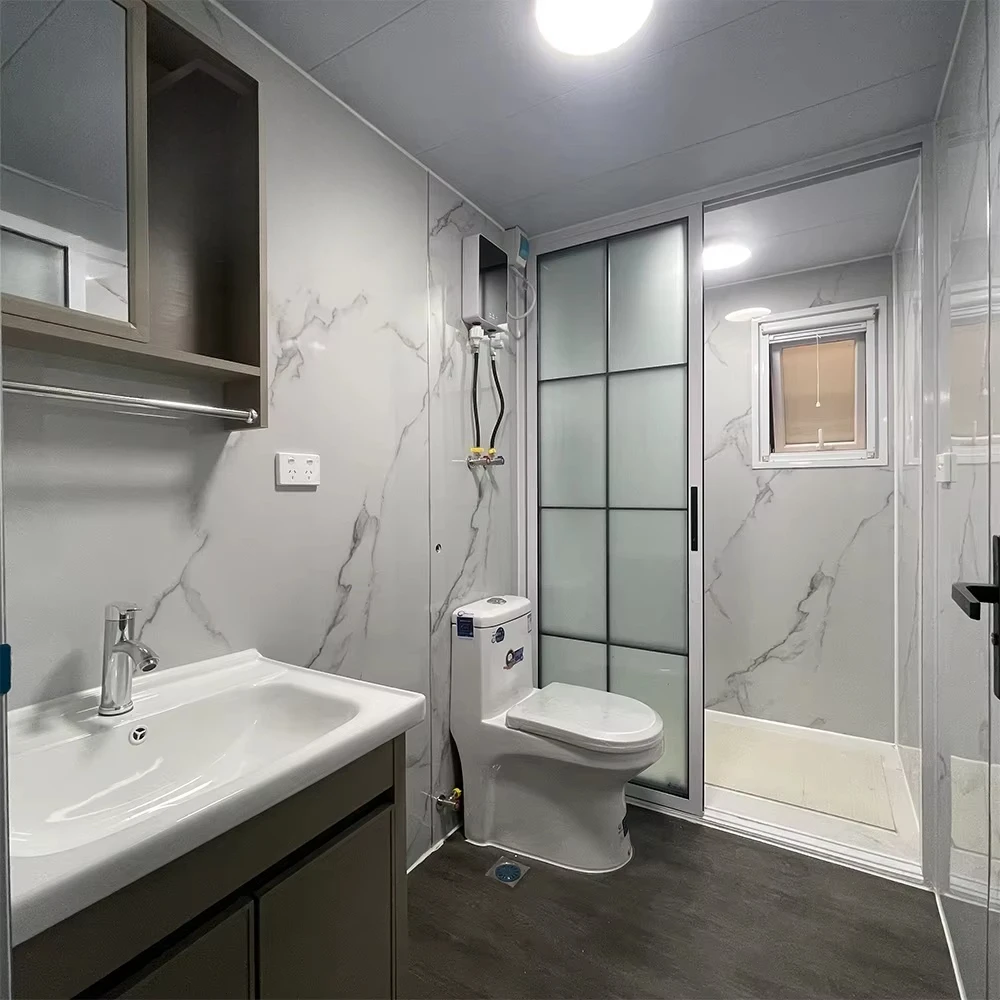 Prefab Container House Modular Mobile Building Unit 40ft Expandable 3 Bedroom Villa Waterproof Thermal Insulation