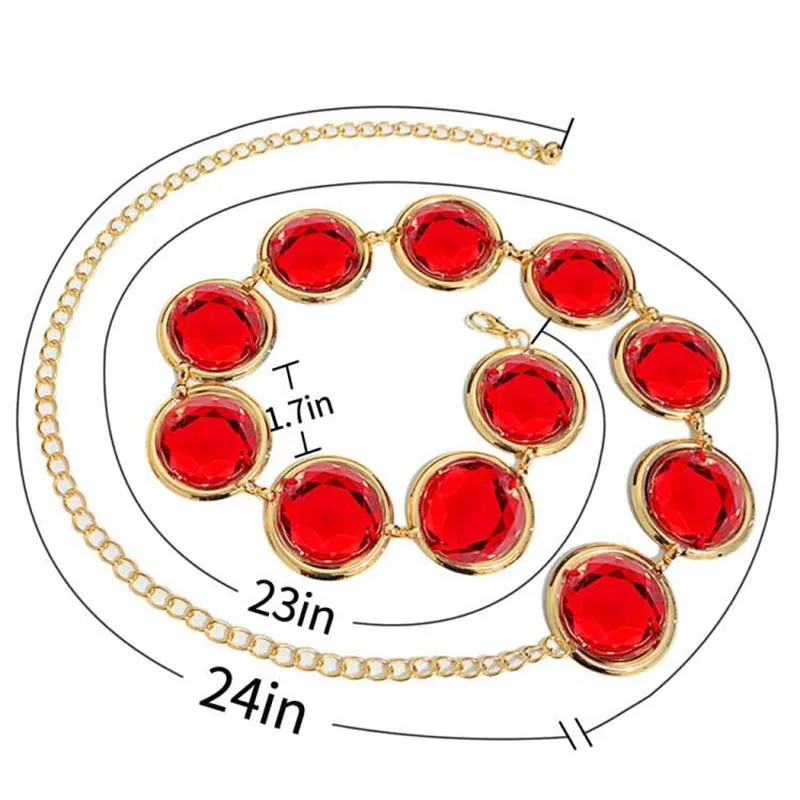 Anime Titans Hüftgurt Cosplay Superheld roten Stein Taille Kette Halloween Party Kostüm Zubehör Frauen Geschenke Requisiten
