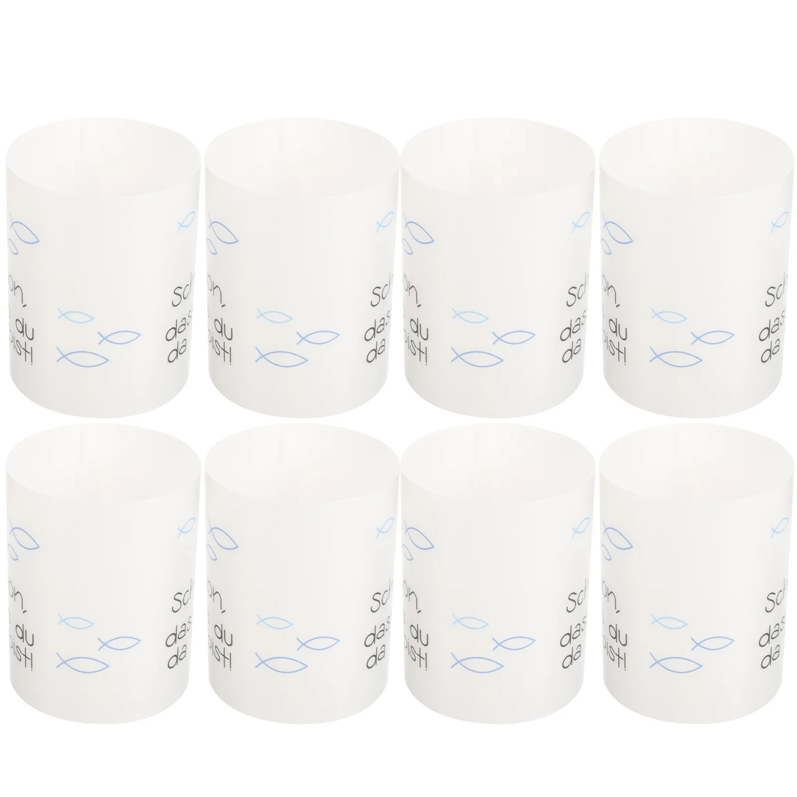 

8Pcs Plastic Shades Cylinder Covers Decorative Covers Windproof for Wedding Banquet Home Party Romantic Decoration