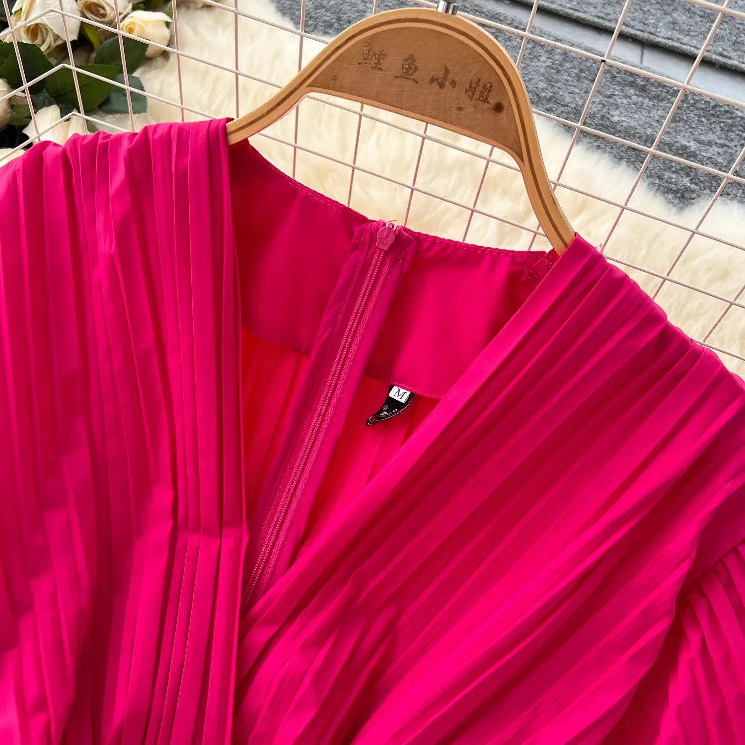 Frauen Elegante Gefaltete Boho Lange Abendkleider Dame Sexy V-ausschnitt Kurze Laterne Hülse Hohe Taille Bandage Roben