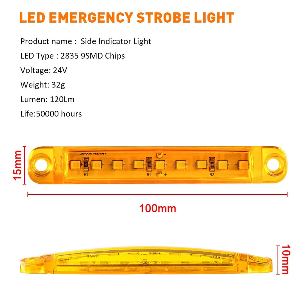 Car Accessories External Lights Indicator Lights External Lights Practical Replacement Green Side Marker White