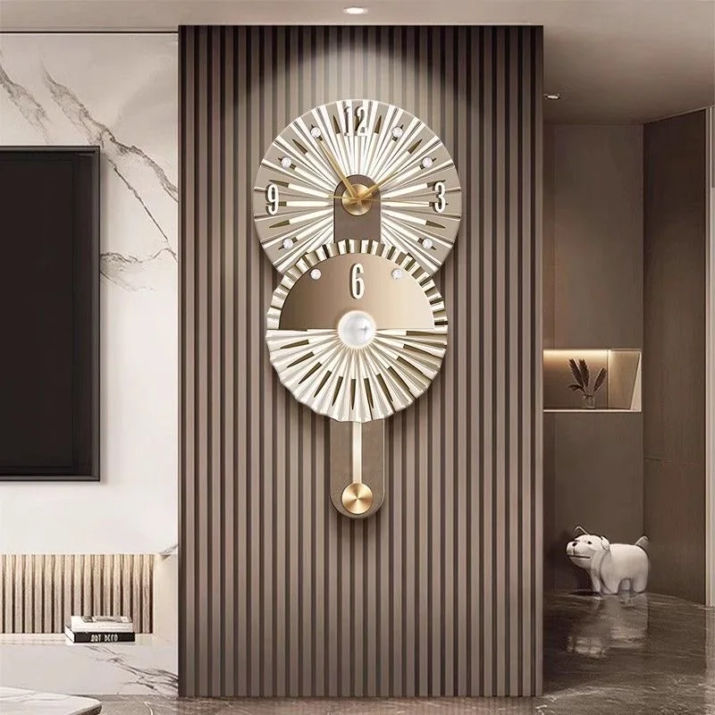 

Light luxury modern clock wall clock living room background wall clock abstract silent high-end feeling dining room wall clock