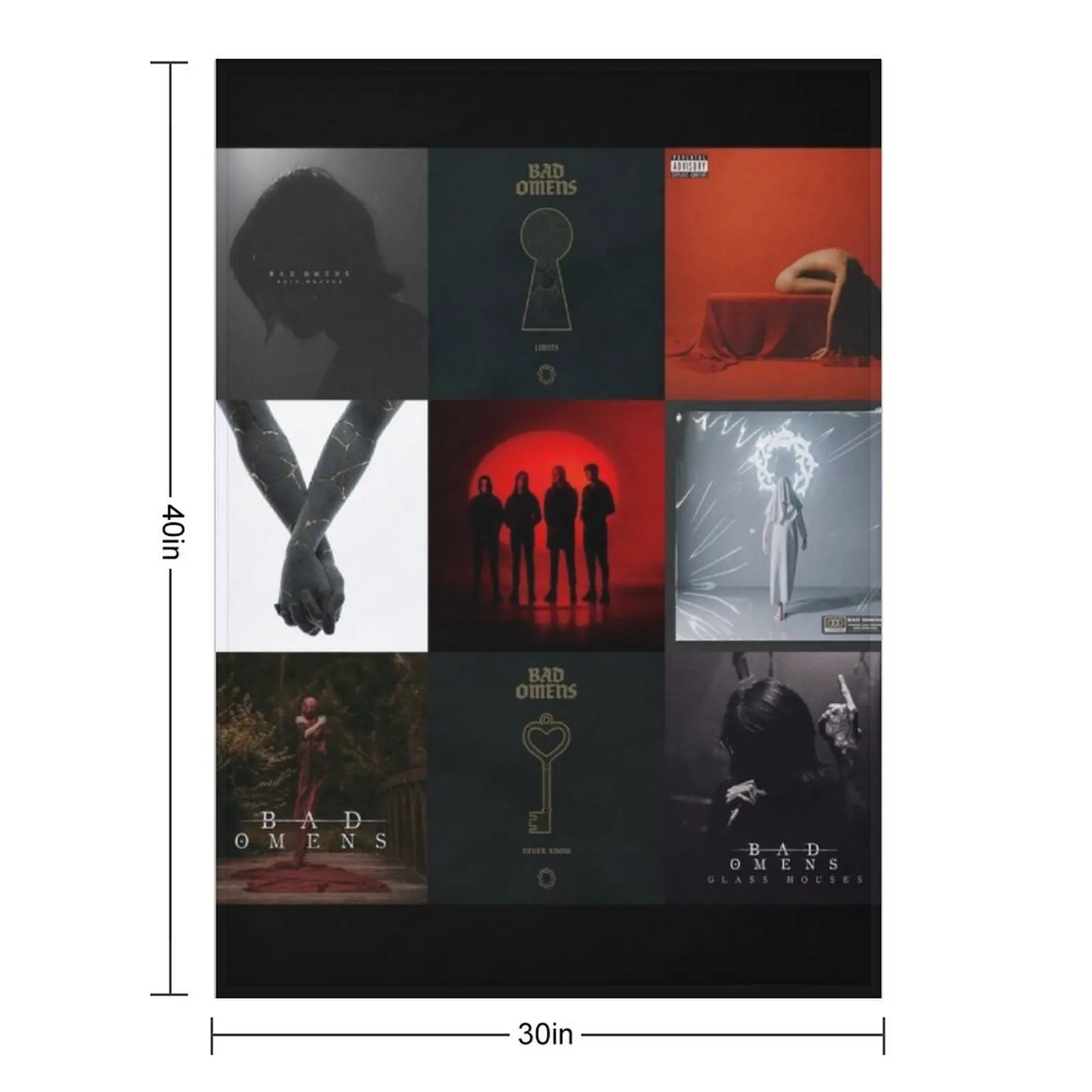 Bad Omens all albums, popular singles and members Throw Blanket Beautifuls warm winter Luxury Throw Sofa Quilt Blankets