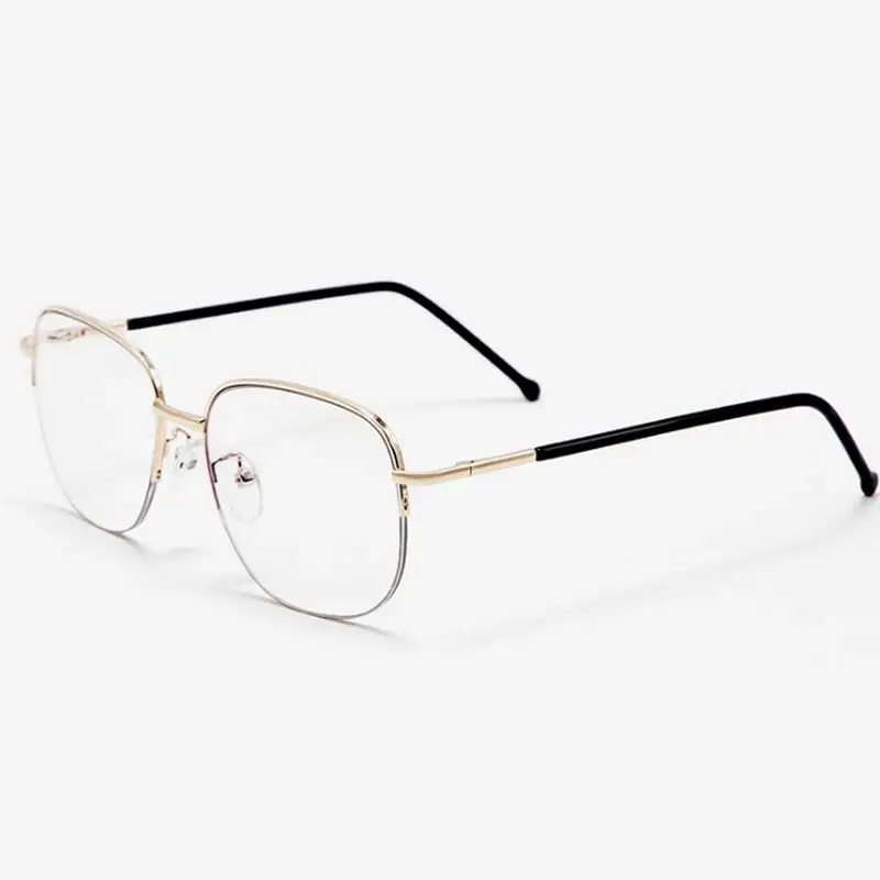 Große Halbrahmen-Lesebrille aus Metall und Titan mit Gleitsichtgläsern für Damen und Herren, Blaulichtfilter und UV-Schutz für Weitsichtigkeit – Detail 9