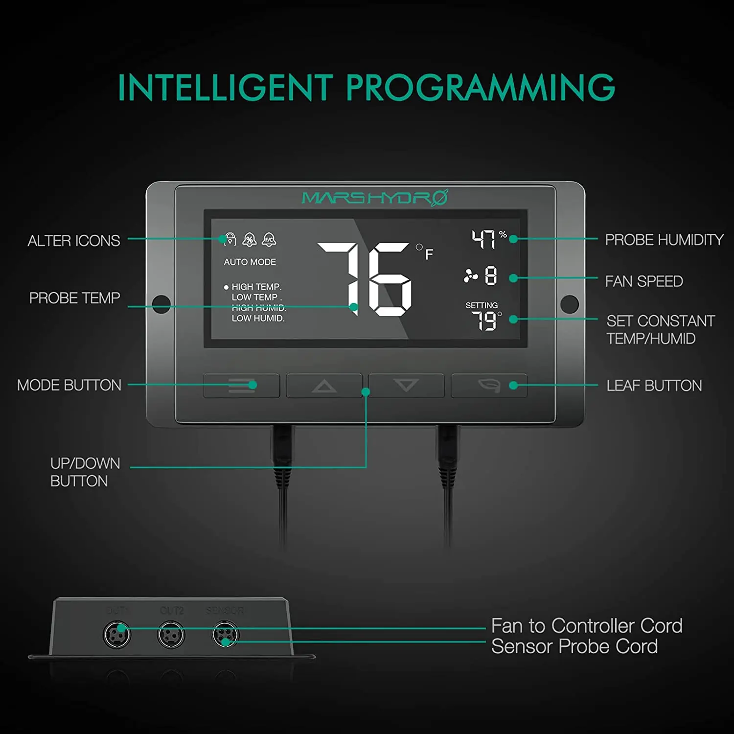 Mars Hydro 4 "6" Kit ventola per condotto in linea Grow sistema di ventilazione per tende con filtro a carbone per riscaldamento raffreddamento umidità controllo intelligente