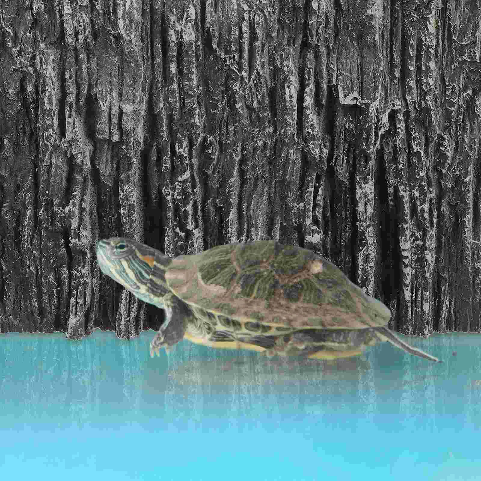 

3D Aquarium Background Board 45x30cm Gray Stalactite Decor PU Material Lasting Fish Turtle Tank Reptile