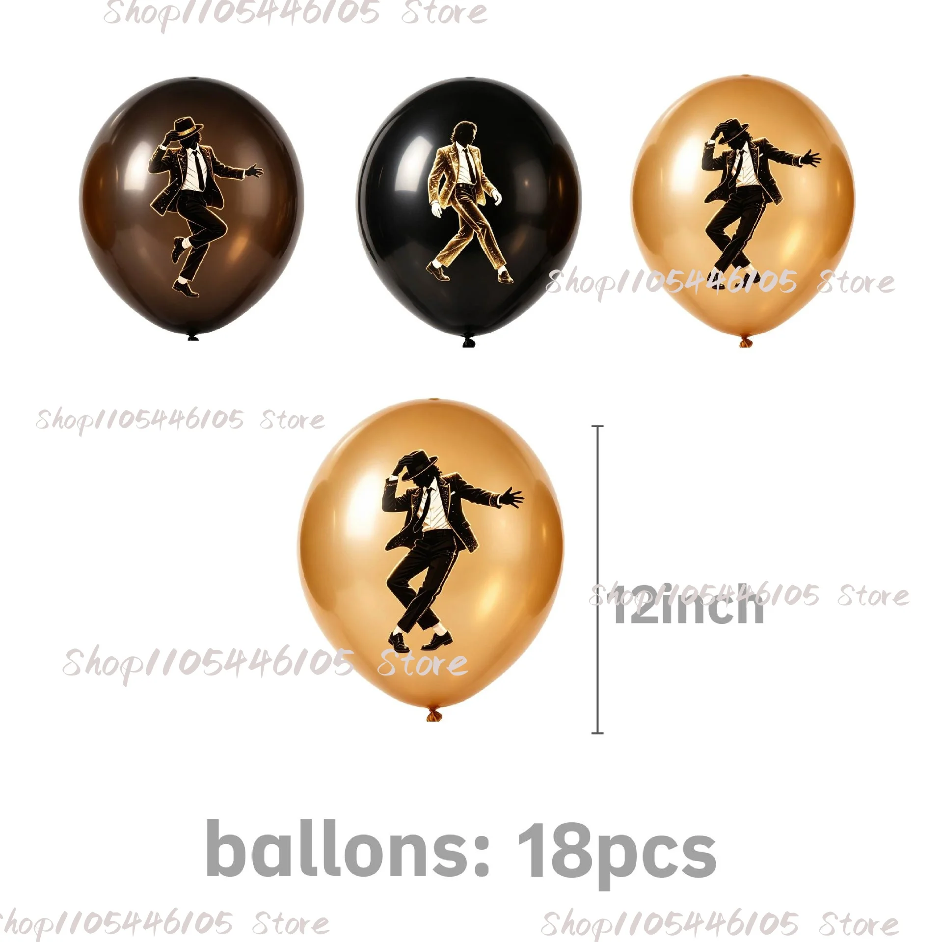 Michael Jackson Tischgeschirr-Set Geburtstagsparty-Dekoration Geschenktüte Tischdecke Becher Pappteller Servietten Idol-Party-Zubehör – Detail 13
