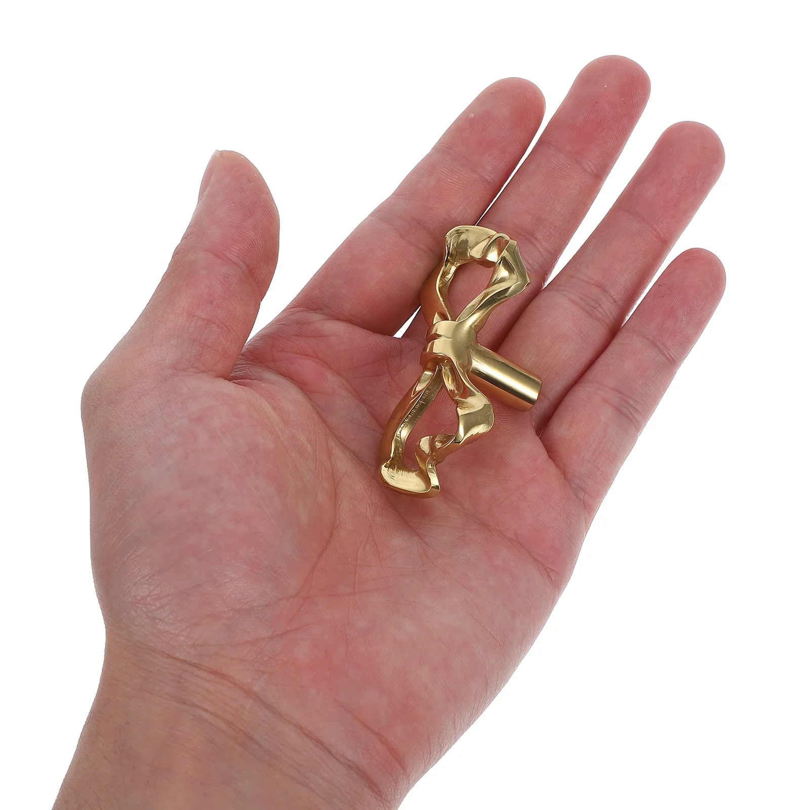 

Dresser Hold Hands Bow Shapes Drawer Knobs Shaped Handle Brass Cabinet Pull Golden Door Handles