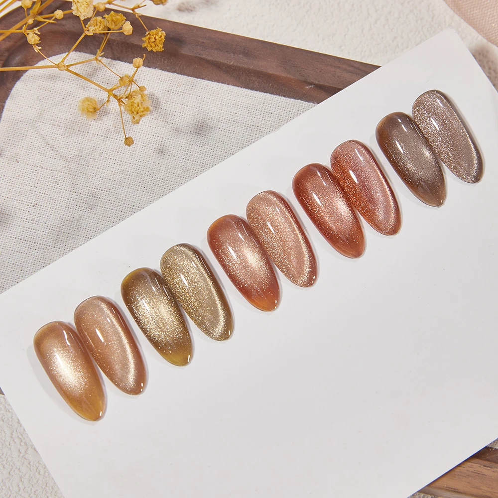 Vendeeni 5 Farben Kristall-Katzenaugen-Gel-Nagellack-Set, semi-permanenter, funkelnder, magnetischer UV-LED-Soak-Off-Gel-Lack mit Display – Detail 17