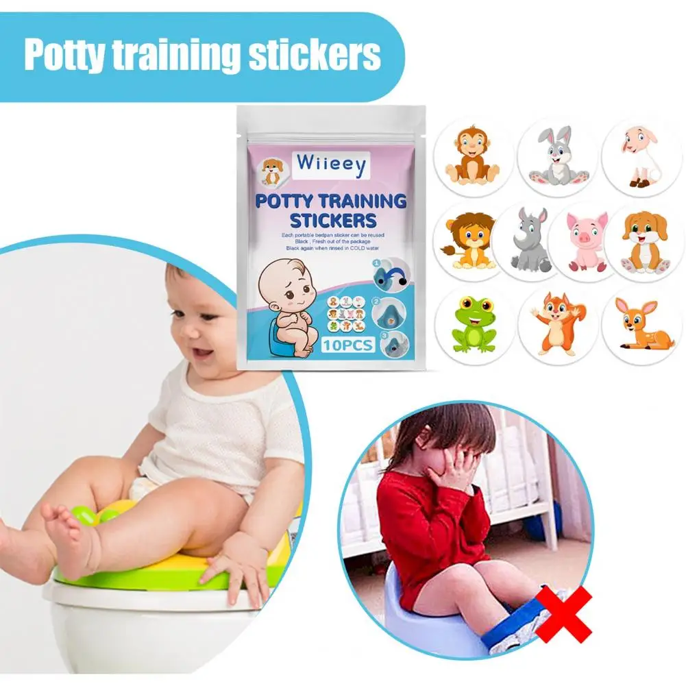 1 pacote de treinamento potty adesivo forte stickiness reforço positivo dos desenhos animados animal criança potty recompensa adesivo