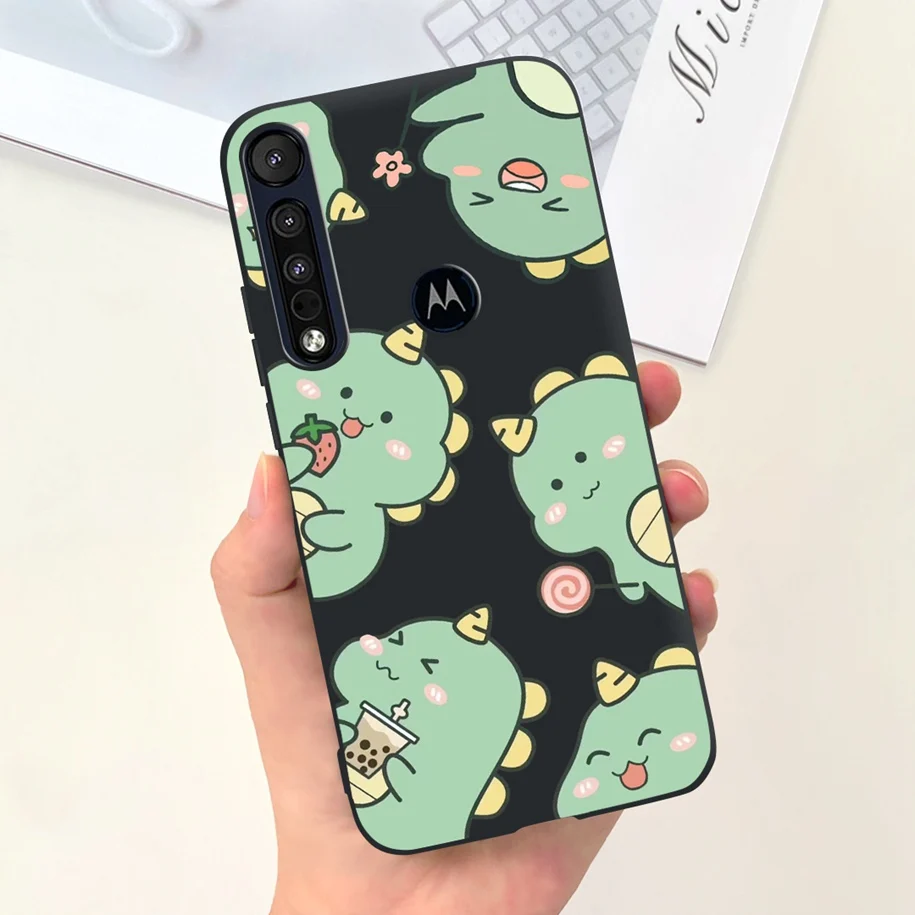 For Motorola One Macro Case New Fashion Flower Marble Fundas Black Soft Silicone Protective Back Cover For Moto One Macro Bumper view 6