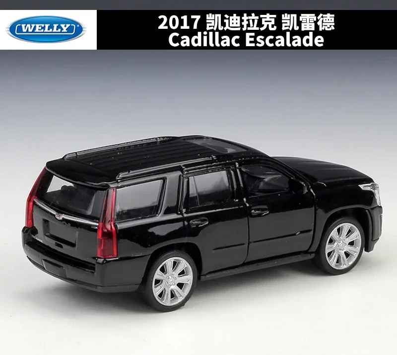 

WELLY литая модель автомобиля в масштабе 1:36 2017 Cadillac Escalade SUV, модель автомобиля из металлического сплава, игрушечный автомобиль для детей, подарки