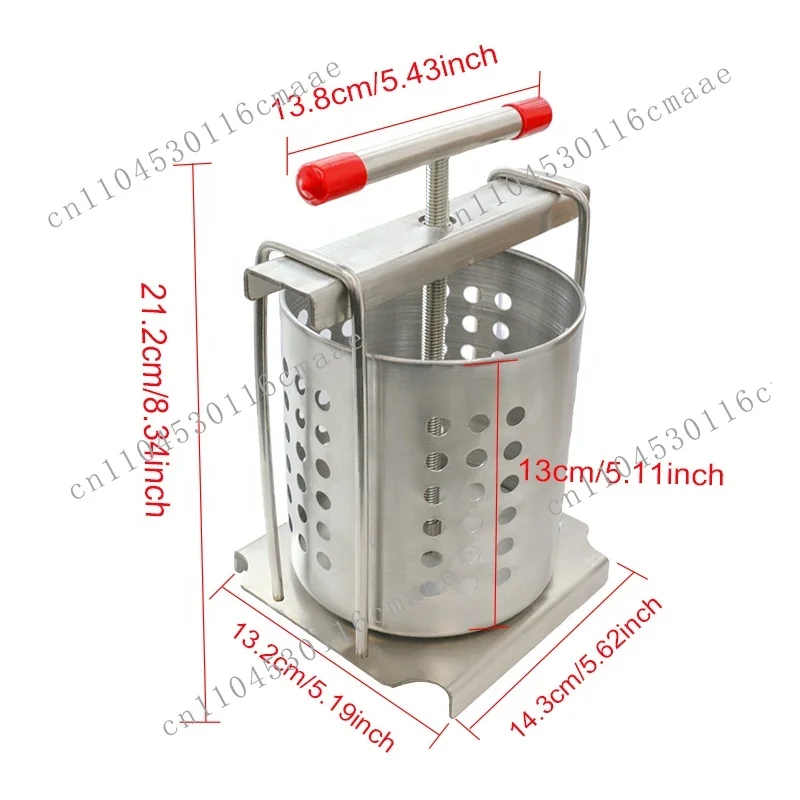 Beekeeping honey press, 2.5L wax press, multifunctional household juicer, vegetable dehydration tool