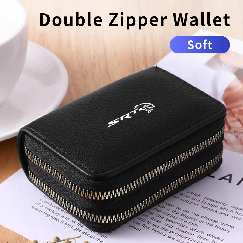 Car Logo Wallet Coin Purse ID Card Storage Bag For Dodge SRT Avenger Journey Charger Challenger Caliber Nitro Durango Dart