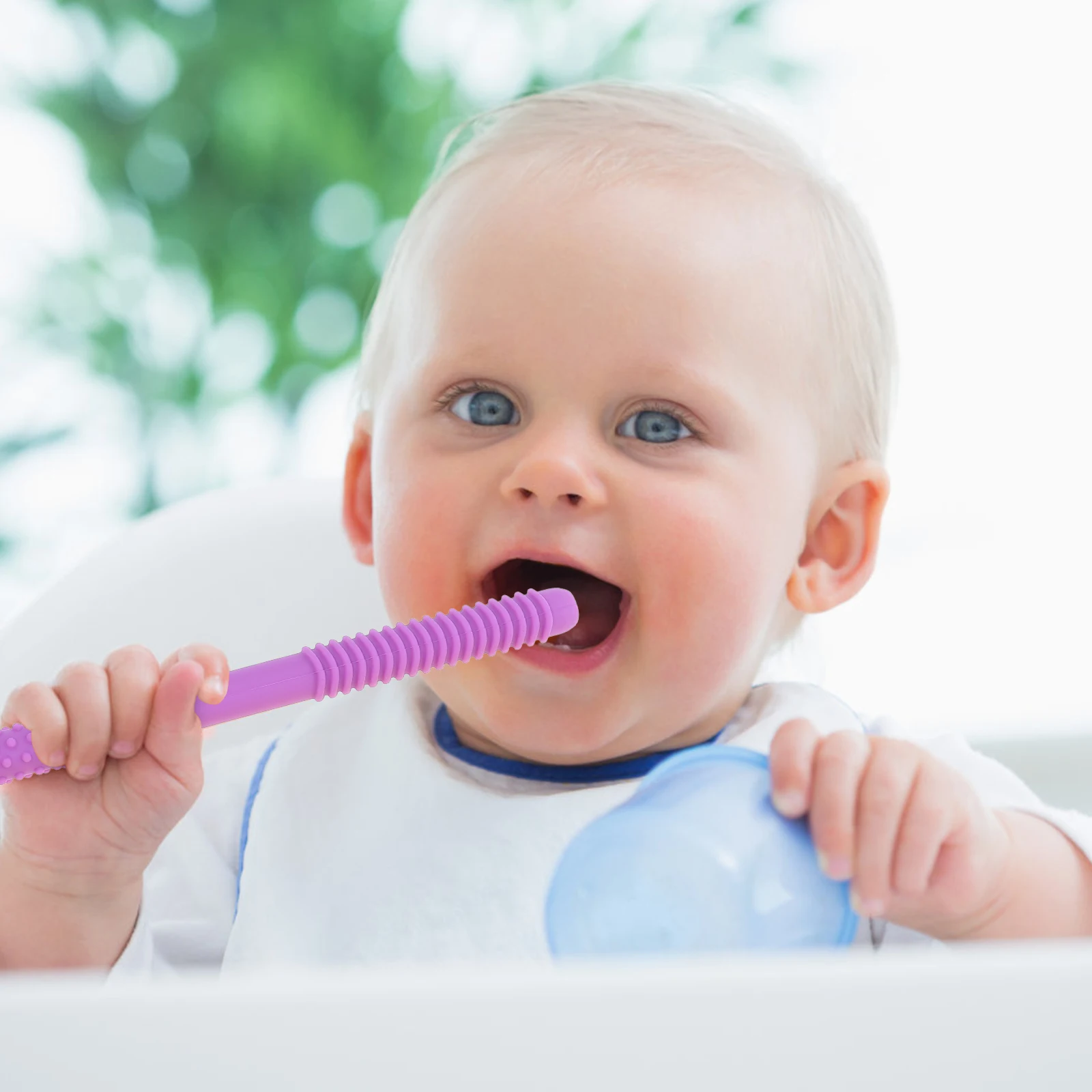 

1 set Silicone Set Food Grade Molar Teeth For Infants Ergonomic Handle Flexible Gum Relief With Cleaning