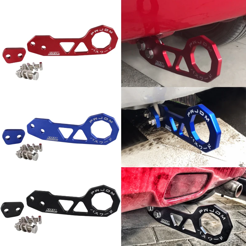 Universal Racing Rear Tow Hook Aluminum Alloy Towing Bars Hook for Honda Civic Hitch Trailer Vehicle Rescue Trailers Tools