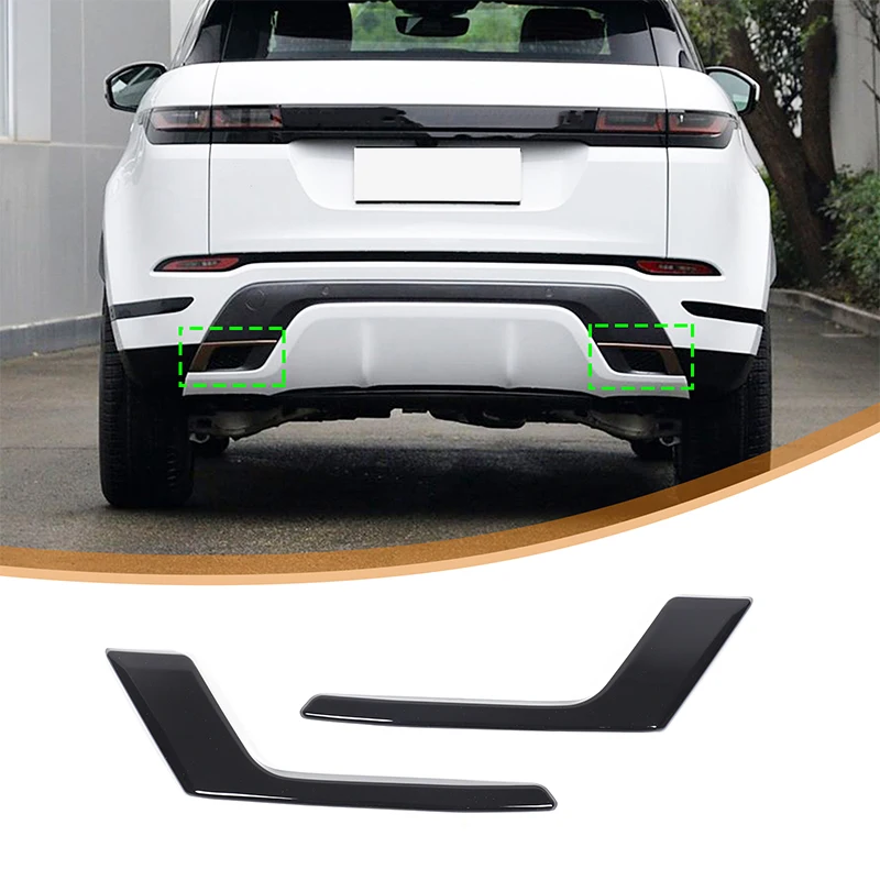 

For Range Rover Evoque 2019-25 ABS carbon fiber Car Rear Exhaust Tail Pipe Cover Muffler Tail Pipe Cover Sticker Car Accessories