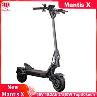 Newest Kaabo Mantis X Plus 48V 18.2Ah KB Mid-Mounted Display NFC USB Charging Front Rear Adjustable Spring Oil Damping E-Scooter