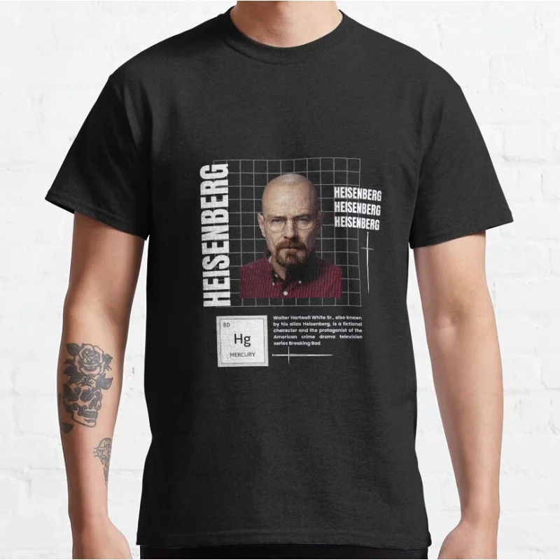 

heisenberg 0220 Vintage Crime Movie Breaking Bad Gift t shirt Men's 100% cotton O-Neck Short Sleeve Graphic clothes All size tee