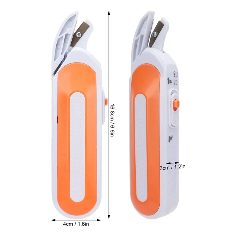 Cordless Electric Scissors,Mini Portable Shears Cutting Tool,Battery Operated Scissors For Sewing Cutter Carpets Orange Durable images - 6